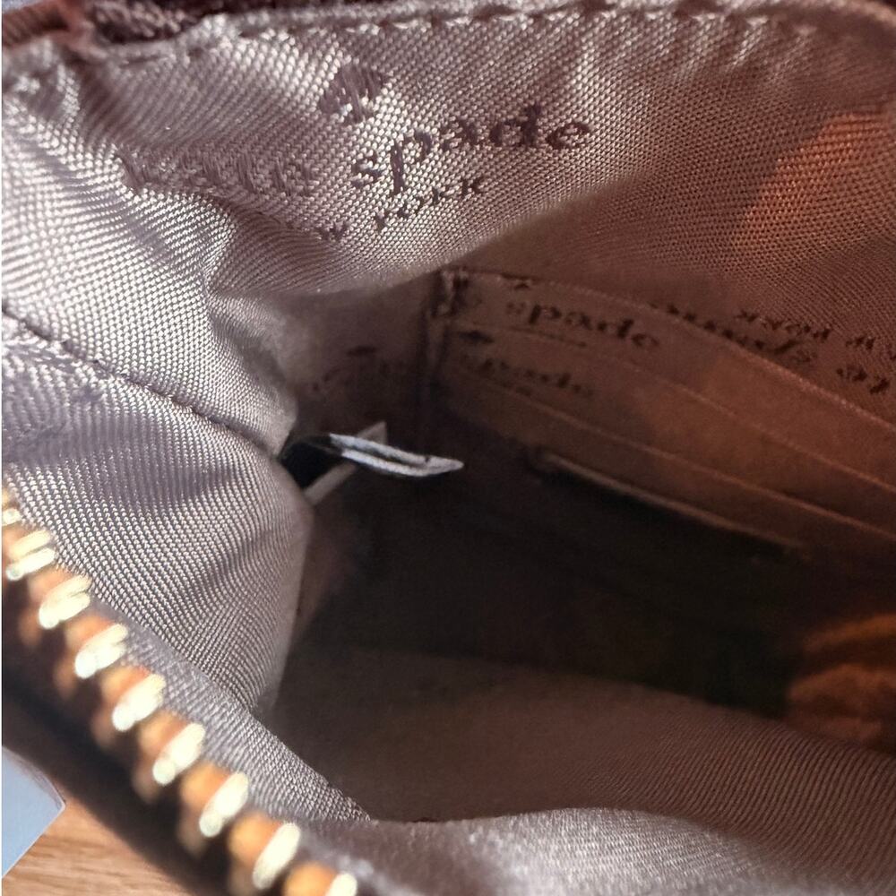 Kate Spade Carter Crossbody Bag Brown Hot Fudge Nylon Phone Travel Bag NWT Gold - Picture 8 of 8